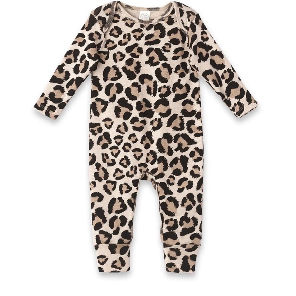 COTTON ON BABY LEOPARD PRINT SLEEPSUIT ROMPER SIZE 3-6mts